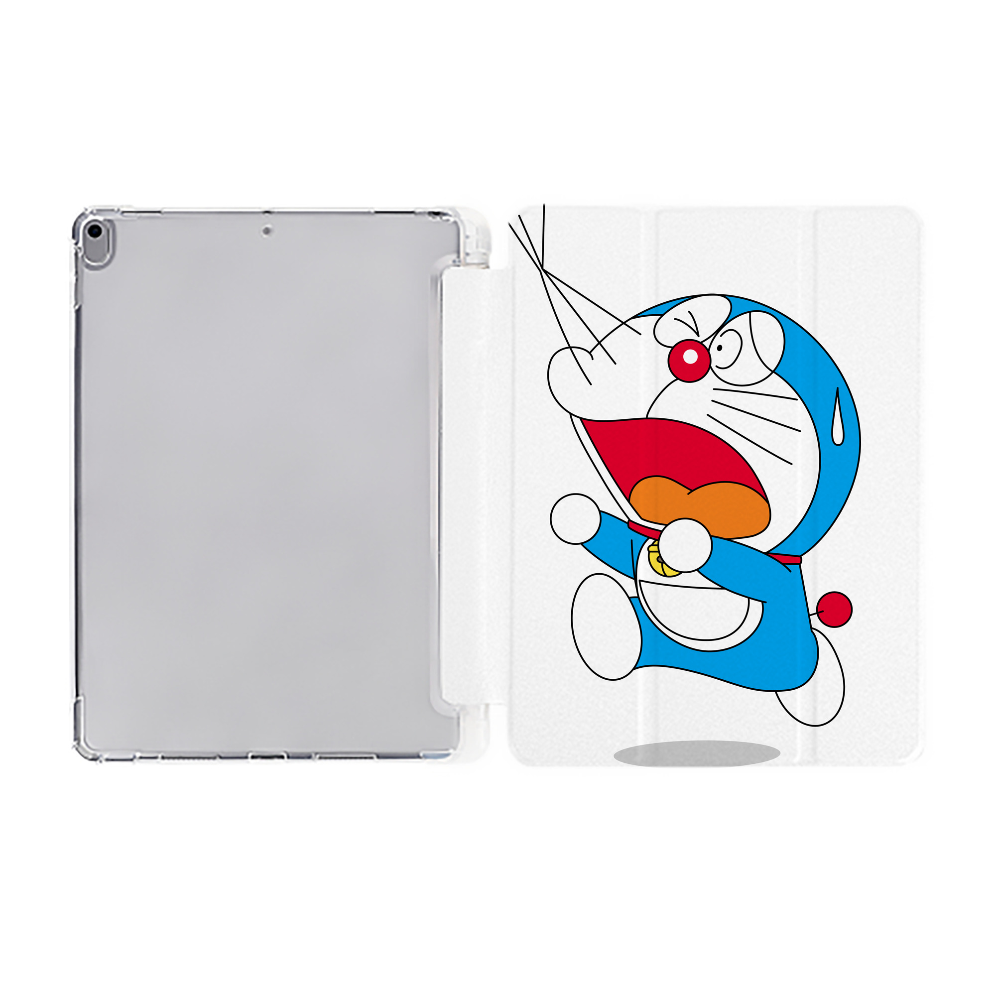 （画像用） ドラえもん Doraemon IPad ケース ペン収納付き 三つ折りスタンド PUレザー×シリコン 対応機種9.5/10.5/10.9インチ